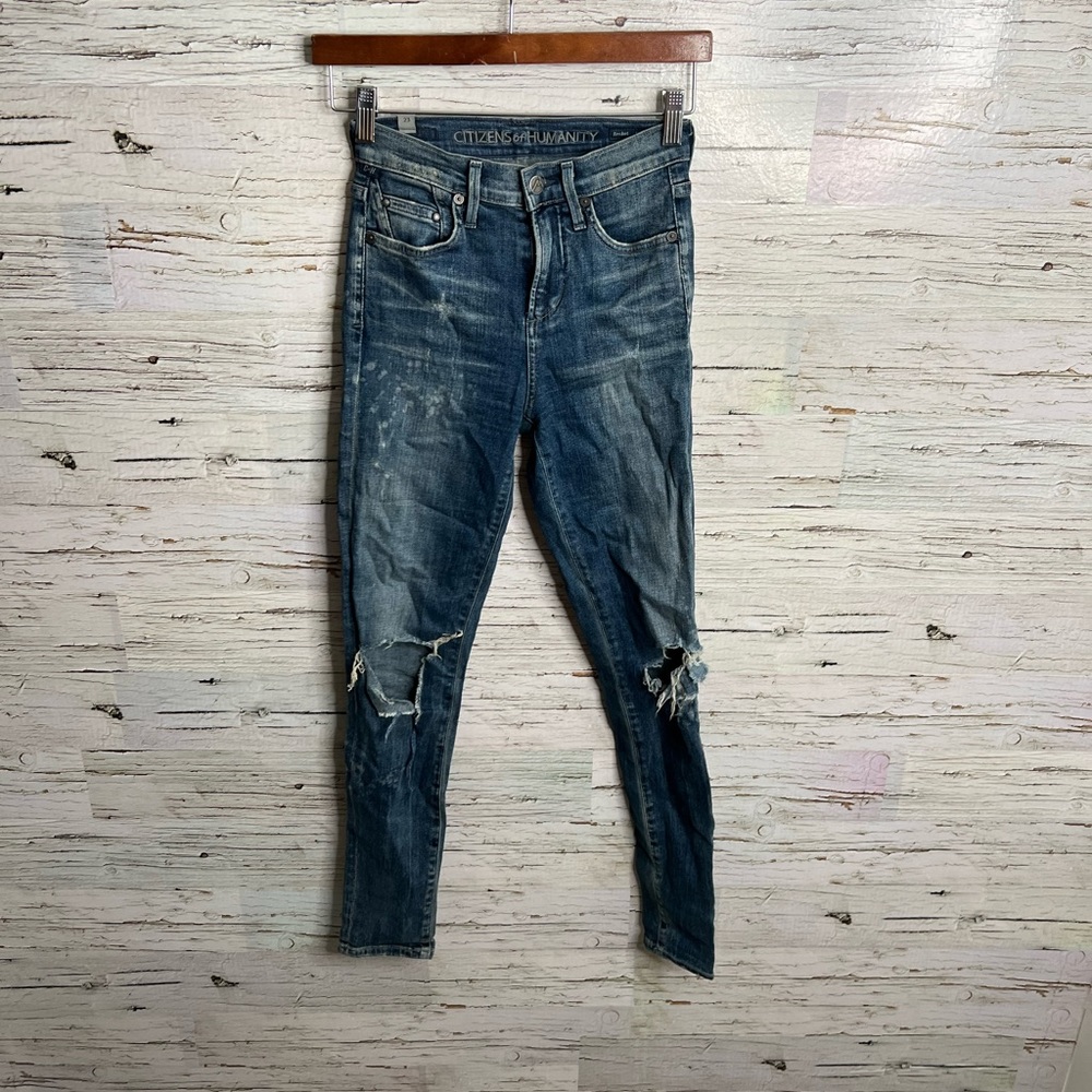 Citizens of humanity rocket skinny ripped high rise size 23